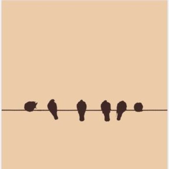 Modern minimalist cute birds abstract wall art - Picture 2 of 2